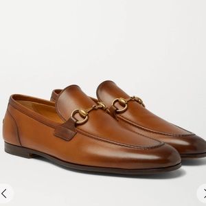 Gucci Jordaan Horsebit Leather Loafers